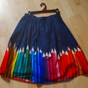 Cotton A-Line Skirt with Pockets